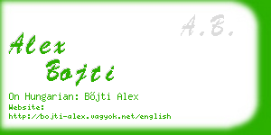 alex bojti business card