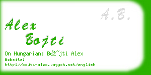 alex bojti business card